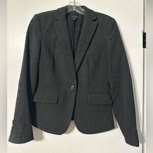 Ann Taylor Black Pindot Womens Blazer Size 2